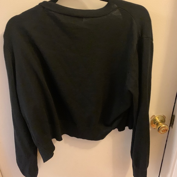 Grace Karin Black Cropped Sweater Plus 2XL - Picture 2 of 3